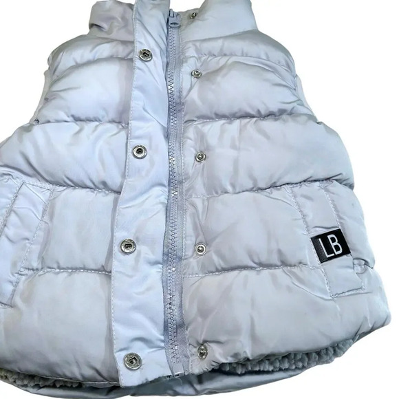 Little Bipsy Ice Gray Sherpa Lined puffer vest Outerwear Toddler 18 to 24 months - Picture 4 of 7